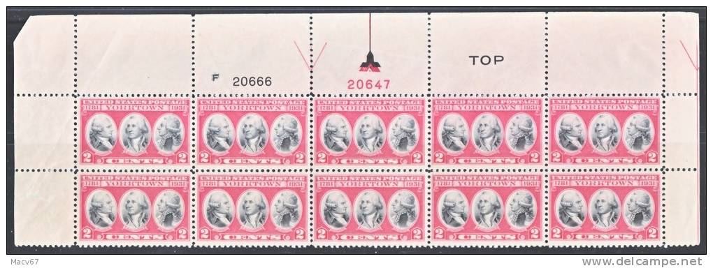 U.S. 703  **  YORKTOWN - Unused Stamps