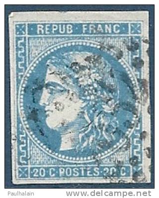 FRANCE Oblitéré GC-2032 Y&T N°46B - 1870 Bordeaux Printing