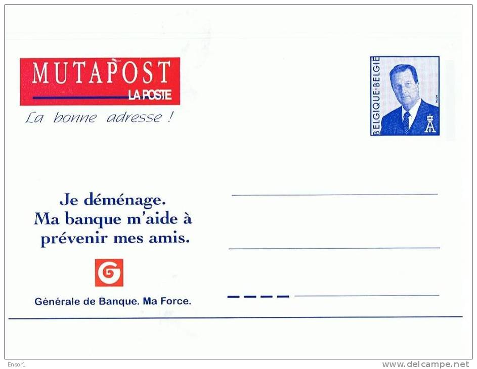 België PK  1996 Adreswijziging Mutapost Generale Bank  (xx) Cfr. Scan Nl+Fr+Du - Adreswijziging