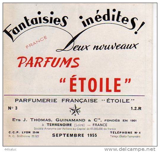 Publicité La Parfumerie Française ETOILE à TERRENOIRE (Loire) 1955 - Other & Unclassified