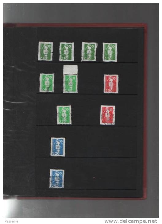 ALBUM DE TIMBRES POSTE - PLUS DE 250 TIMBRES FRANCE - TAXE / FLAMMES / PRE OBLITERES / FM / ERINOPHILIE ETC - 27 scans