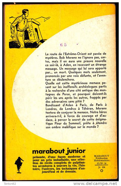 Bob Morane - La Fleur Du Sommeil - Henri Vernes - Marabout Junior N° 106 - Marabout Junior