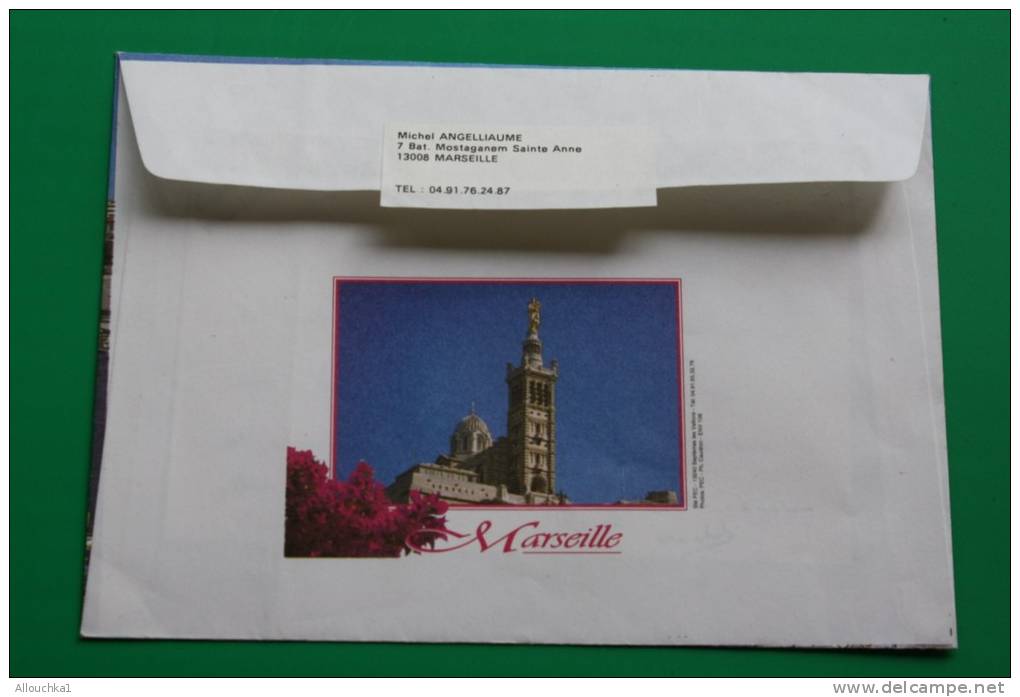 ART-Mail  Lettre Illustrée Recto-verso Marseille Lisa Automation Marseille Sainte-Anne &mdash;&gt; Notre-Dame De La Gard - Lettres & Documents