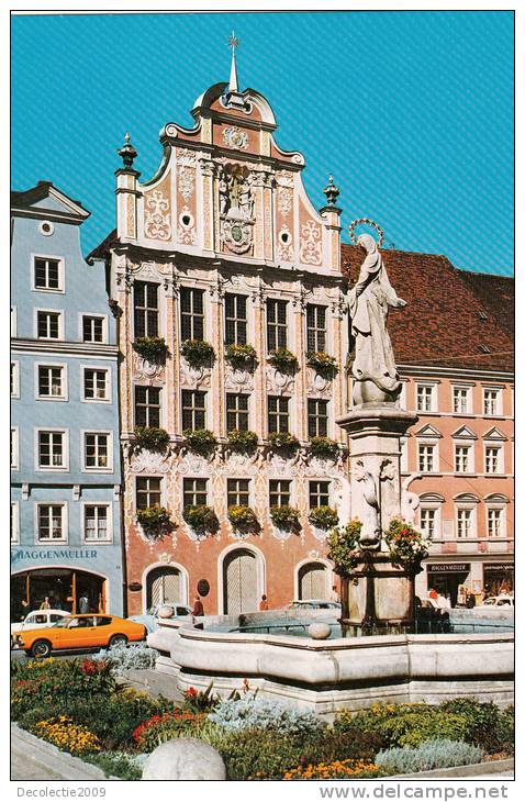 BR2415 Germany Landsberg Am Lech Rathaus Mit Marienbrunnen Perfect Shape 2 Scans - Landsberg