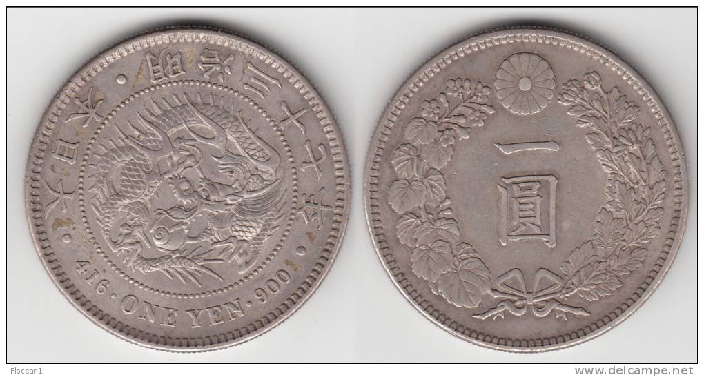 UNC ***** JAPON - JAPAN - 1 YEN (MUTSUHITO) - DRAGON - ARGENT - SILVER ***** EN ACHAT IMMEDIAT - Japan