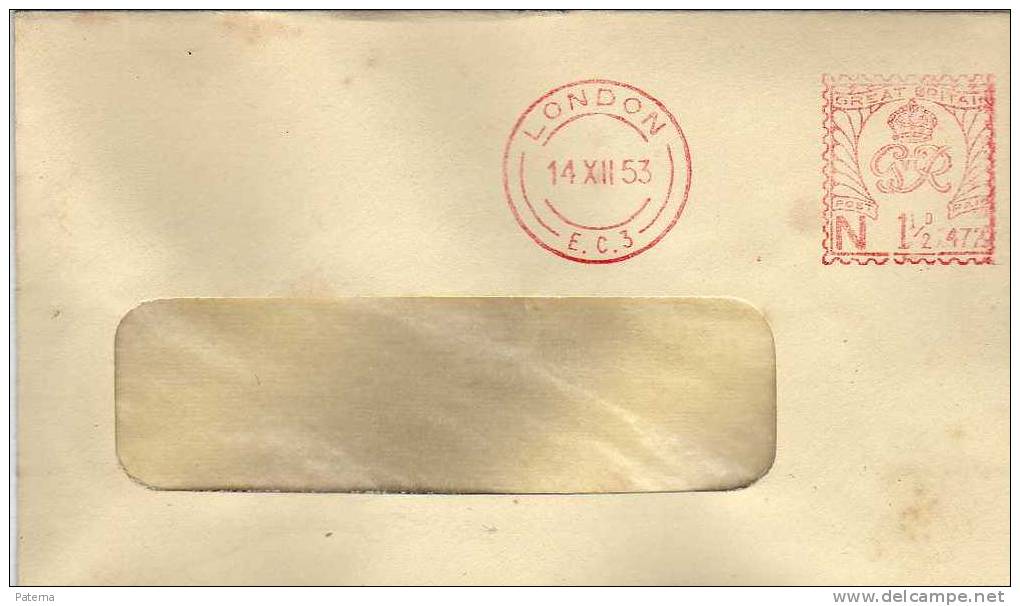 Carta  Ventanilla London PAID 1953   Inglaterra, - Covers & Documents