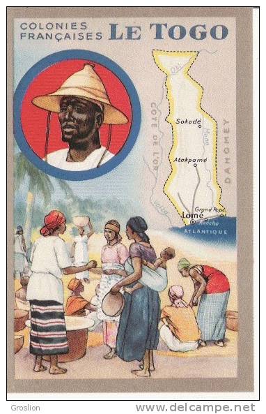 LE TOGO CARTE PUBLICITAIRE LE LION NOIR SUR LES ANCIENNES COLONIES FRANCAISES - Togo