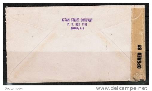 PHILIPPINES    1940's COMMERCIAL CENSOR COVER From A STAMP DEALER To Orno,Maine,USA - Philippines