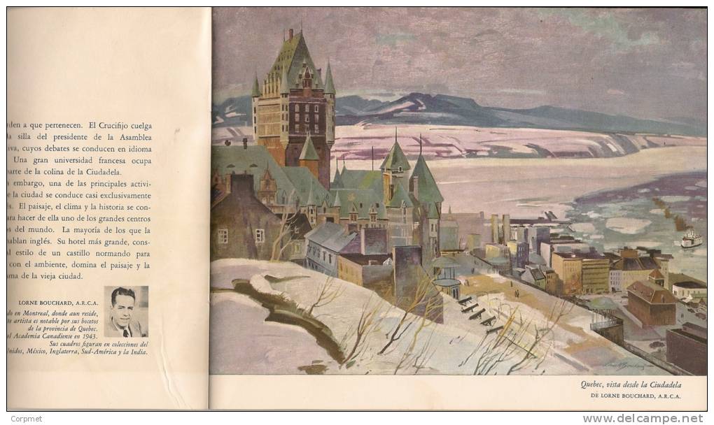 CANADA - 1951  CITIES OF CANADA Paintings Of SEAGRAM - In Spanish -23 Repoductions + Biography Of The Painter 21 X 17 Cm - Architectuur En Tekening