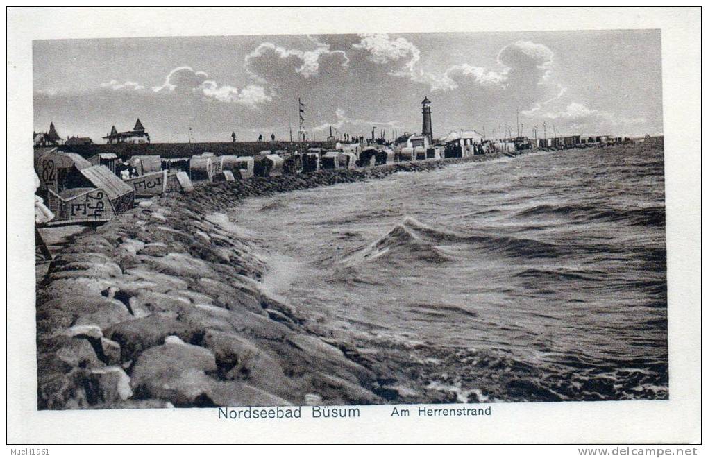 AK  Nordseebad Büsum, Herrenstrand, Ungel. Um 1915 - Buesum