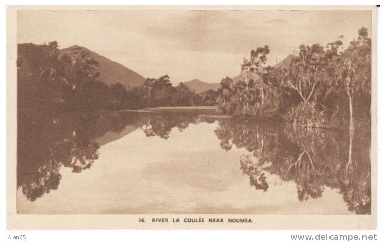 River La Coulee Near Noumea New Caledonia On C1910s/30s Vintage Postcard - Nouvelle-Calédonie