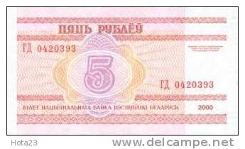 Belarus-5  Roubes 2000 Years -  UNC - Wit-Rusland