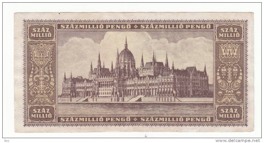 HUNGARY 100 MILLION PENGO 1946 AXF P 124 - Hungary