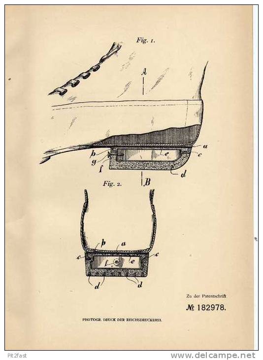 Original Patentschrift - W. Deditius In Breslau , 1905 , Aufblasbarer Absatz Für Schuhe , Sohle , Schuhmacher !!! - Shoes