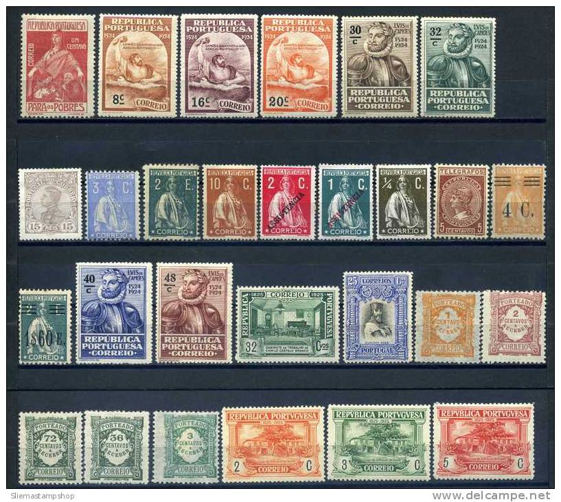 PORTUGAL - 1910/26, 28 VALUES - V6006 - Unused Stamps