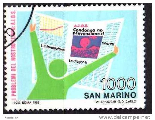 PIA - SMA - 1988 : 1° Simposio Internazionale Sull´ AIDS A San Marino - (SAS 1239-42) - Gebraucht