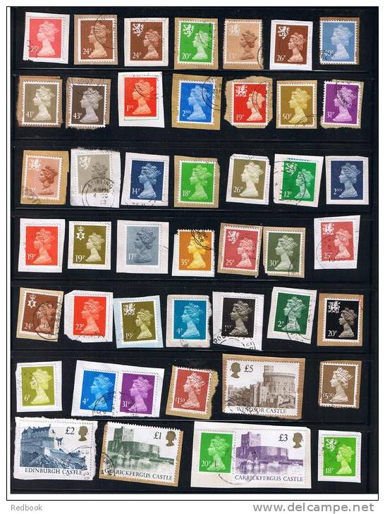 RB 876 - 46 Fine Used GB Stamps - Machins - Regionals - Booklet - Castle Stamps - High Values - Unclassified