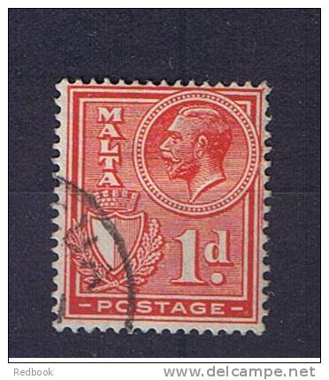 RB 876 - Malta KGV 1926 1d "Postage" Fine Used Stamp SG 159 - Malte
