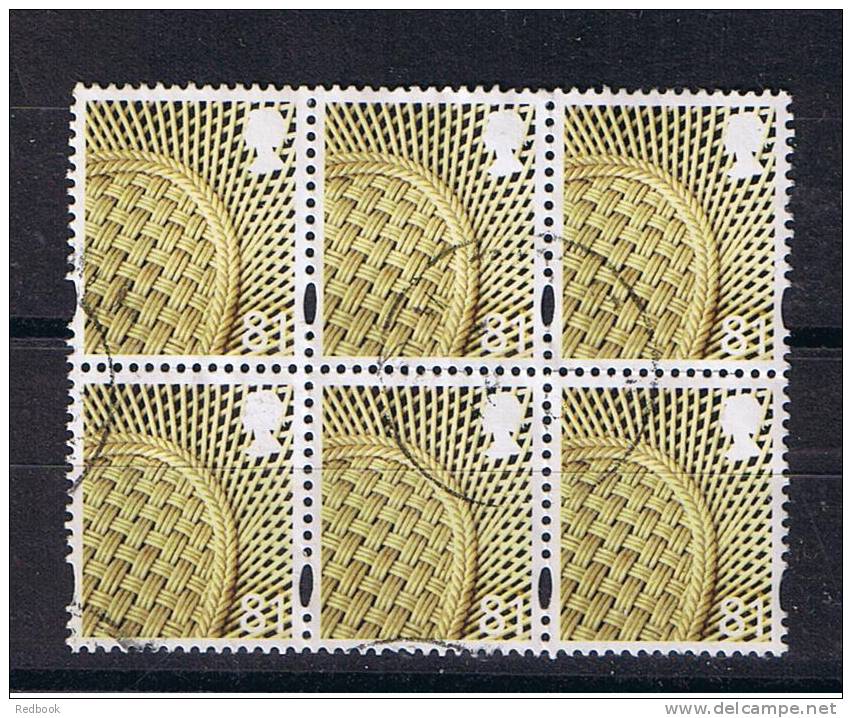 RB 876 - GB Northern Ireland 81p Regional Stamps - Scarce Block Of 6 Fine Used Stamps -  SG NI 107 - Irlande Du Nord