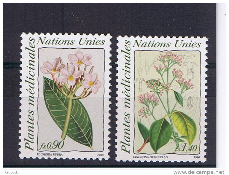 RB 877 - United Nations Geneva Switzerland 1990 - Medicinal Plants - MNH Set Of 2 Stamps - Medicine &amp; Flowers Theme - Otros & Sin Clasificación