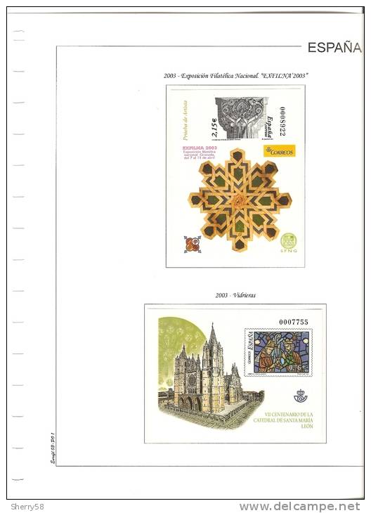 2003-PRUEBAS OFICIALES- ED. 80,81 Y 82-EXFILNA´03.CATEDRAL DE LEÓN.CENT.AVIACIÓN-AÑO COMPLET MONTADO EN HOJAS. VER FOTO- - Proofs & Reprints