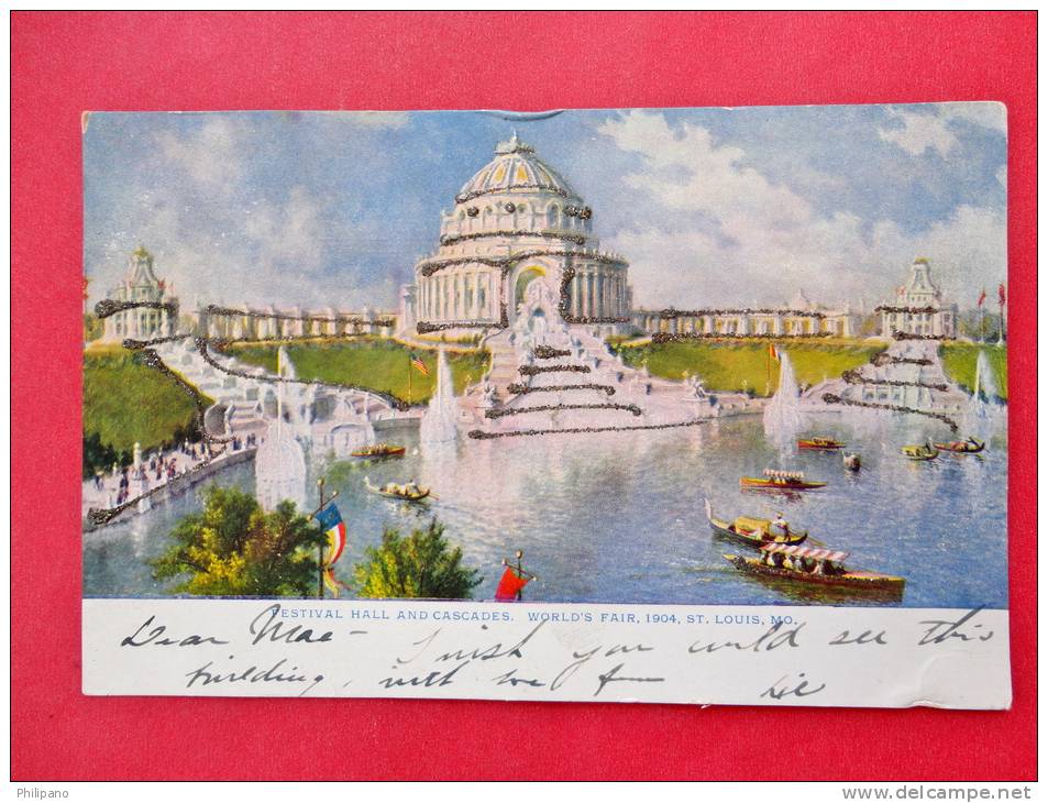 -Festival Hall & Cascades World's Fair 1904 -  St Louis – Missouri   UDB No Cancel---    ----ref 604 - St Louis – Missouri