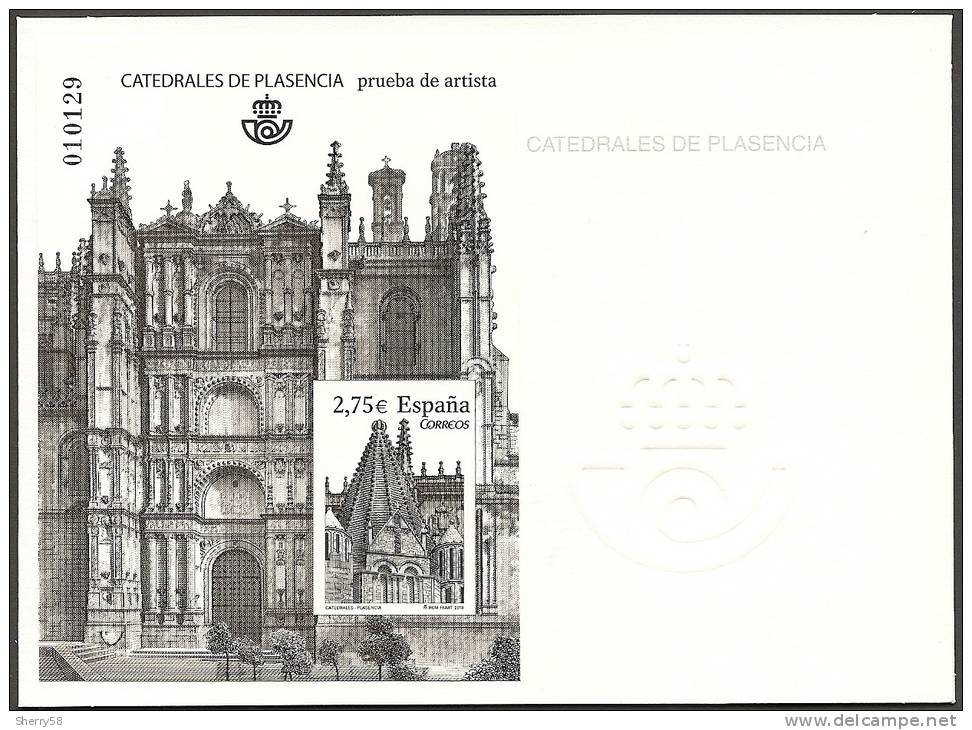 2010-PRUEBA DE ARTISTA Nº 101-CATEDRAL DE PLASENCIA - Proofs & Reprints