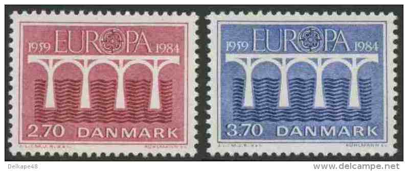 Danmark Denmark Dänemark 1984 Mi 806 /7 ** 25th Ann. European Post And Telecommunications Conference - CEPT / Brücke - Unused Stamps