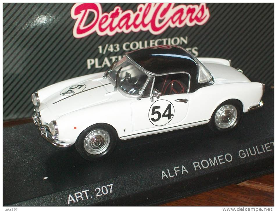 DETAIL CARS - 207 - ALFA ROMEO GIULIETTA SEBRING 1960   AVEC SA BOITE Scala 1/43 - DetailCars