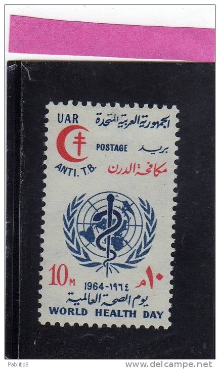 UAR EGYPT EGITTO 1964 WORLD HEALTH DAY: COMBATING TUBERCULOSIS - GIORNATA MONDIALE SALUTE: LOTTA CONTRO TUBERCOLOSI MNH - Unused Stamps