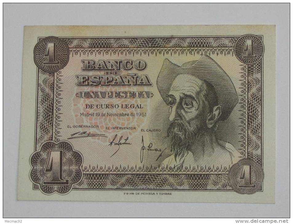 1 Pesetas - Una Pesta 1951 - Banca Espana. - 1-2 Peseten