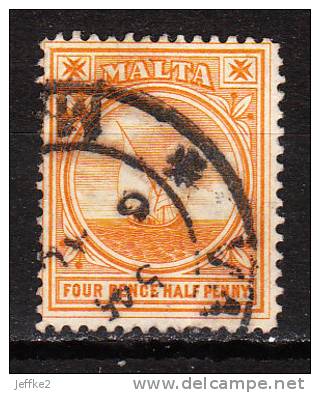 38  Bateau De Pêche - Oblit. - LOOK!!!! - Malta (...-1964)