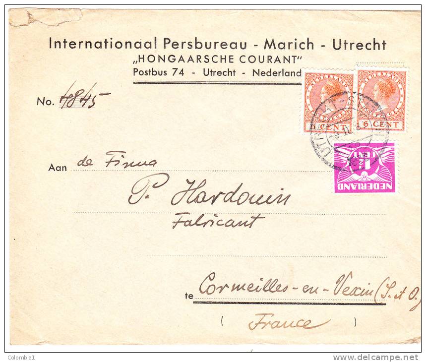 NEEDERLAND Lettre De Fevrier 1932 - Storia Postale