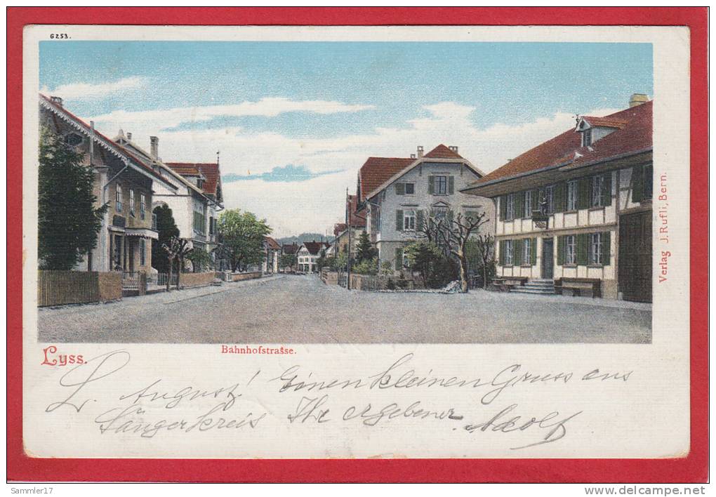 LYSS, LICHTDRUCK,  BAHNHOFSTRASSE 1904 - Lyss