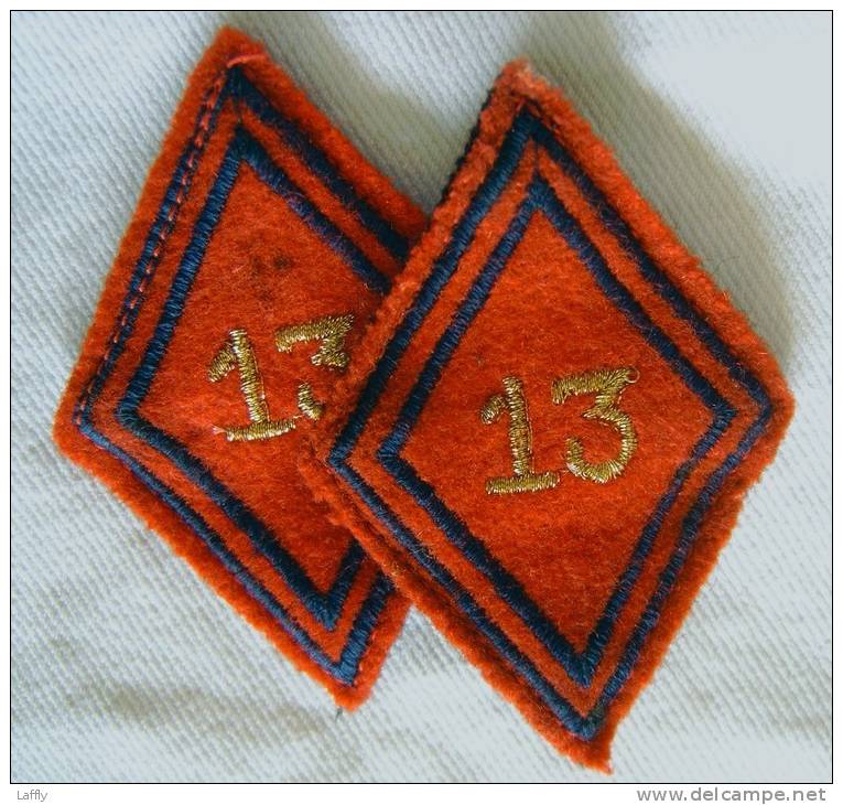 Insigne De Cadre Du 13 ème RA Régiment D´Artillerie / Losange Modèle 1945 - Armée De Terre