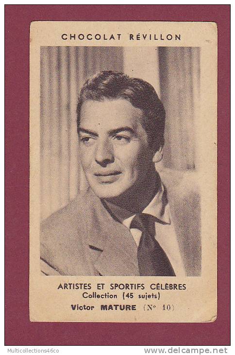 CHROMO - CHOCOLAT REVILLON - ARTISTES ET SPORTIFS CELEBRES (collection De  45 Sujets) -VICTOR MATURE N° 10 - Revillon