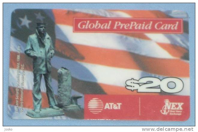 AMERICA FLAG ( Usa - AT&T Card ) Drapeau Bandera Bandiera Fahne * United States - AT&T