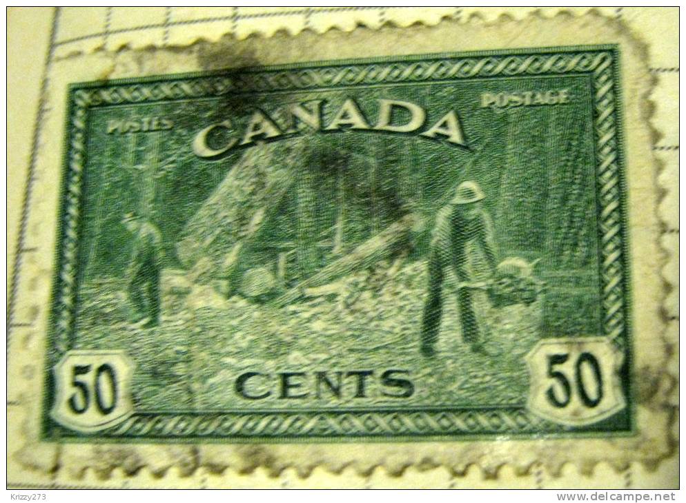 Canada 1946 Lumbering In British Columbia 50c - Used - Usati