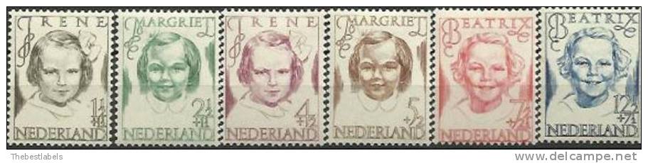 NEDERLAND *   1946  451/456 - Unused Stamps