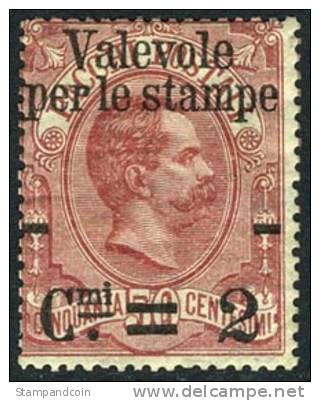 Italy #60 Mint Hinged 2c On 50c Surcharge From 1890 - Neufs