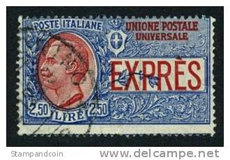 Italy E8 Used 2.50l Express From 1926 - Eilsendung (Eilpost)
