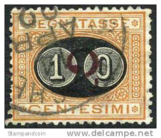 Italy J25 Used 10c On 2c Postage Due From 1890-91 - Postage Due