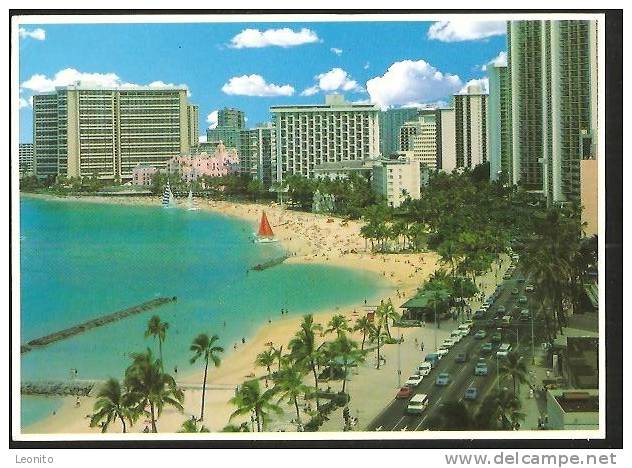 HONOLULU Hawaii Kalakaua Avenue Hotel Royal Hawaiian Waikiki Beach 1987 - Honolulu