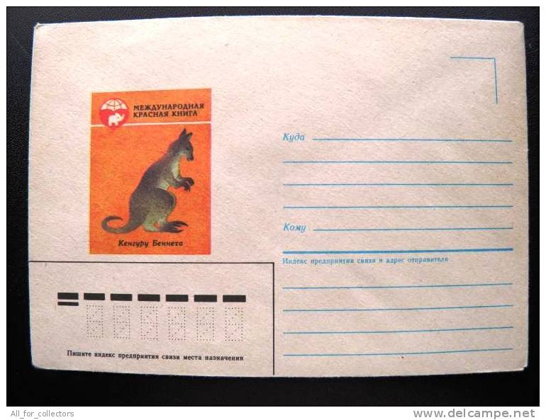 Cover From USSR, Animal Fauna International Red Book, Kangaroo Benneta - Cartas & Documentos