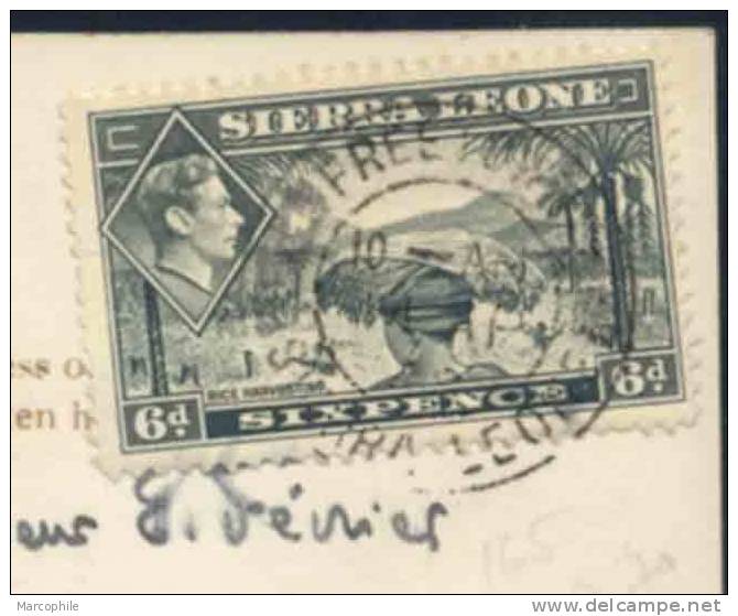 GB - SIERRA LEONE / 1948 CARTE POSTALE (VRAIE PHOTO) POUR LA FRANCE (ref 3132) - Sierra Leone (...-1960)