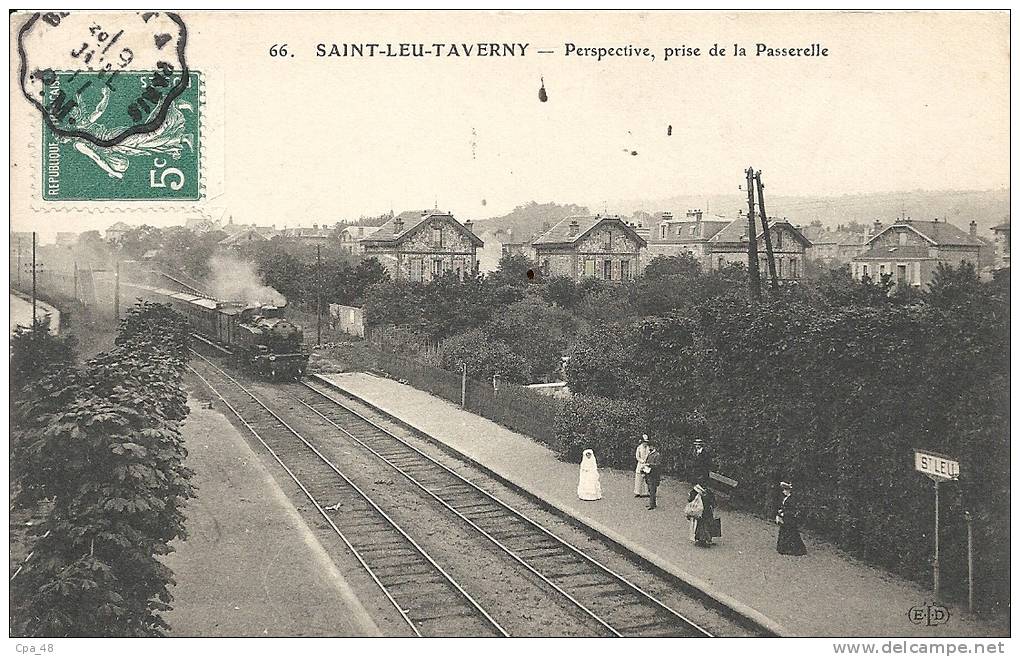 Val D'Oise- Saint Leu Taverny -Perspective, Prise De La Passerelle. - Saint Leu La Foret