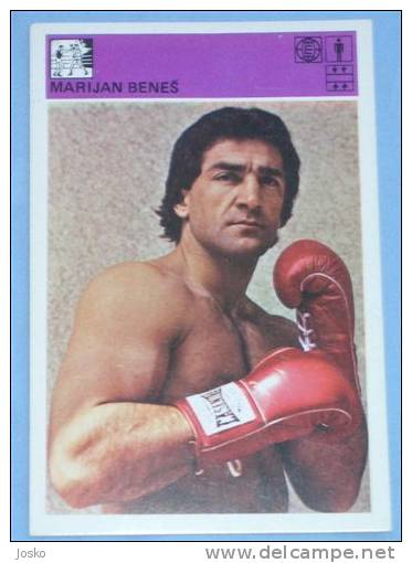 MARIJAN BENES - Yugoslavian Vintage Trading Card Svijet Sporta 1980s * Boxing Boxe Boxeo Boxen Pugilato Boksen - Boxing