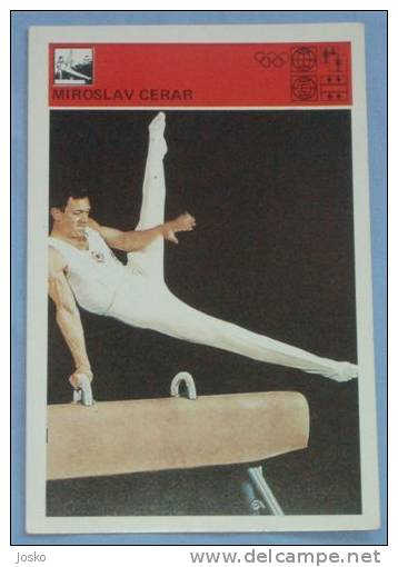MIROSLAV CERAR ( Yugoslavia Vintage Card Svijet Sporta ) Gymnastics Gymnastique Gym Gymnastik Gimnasia Ginnastica - Ginnastica