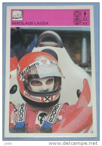 NIKI LAUDA - Austria , Osterreich ( Yugoslavian Vintage Card Svijet Sporta ) Formula 1 F-1 Car Racing Automobile - Autosport - F1