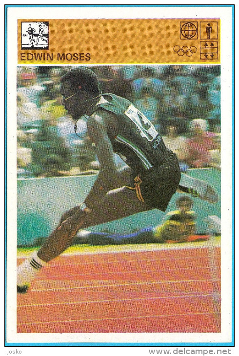 EDWIN MOSES - Usa ( Yugoslavia - Vintage Card Svijet Sporta ) Athletics Athlétisme Athletik Atletismo Atletica - Atletiek
